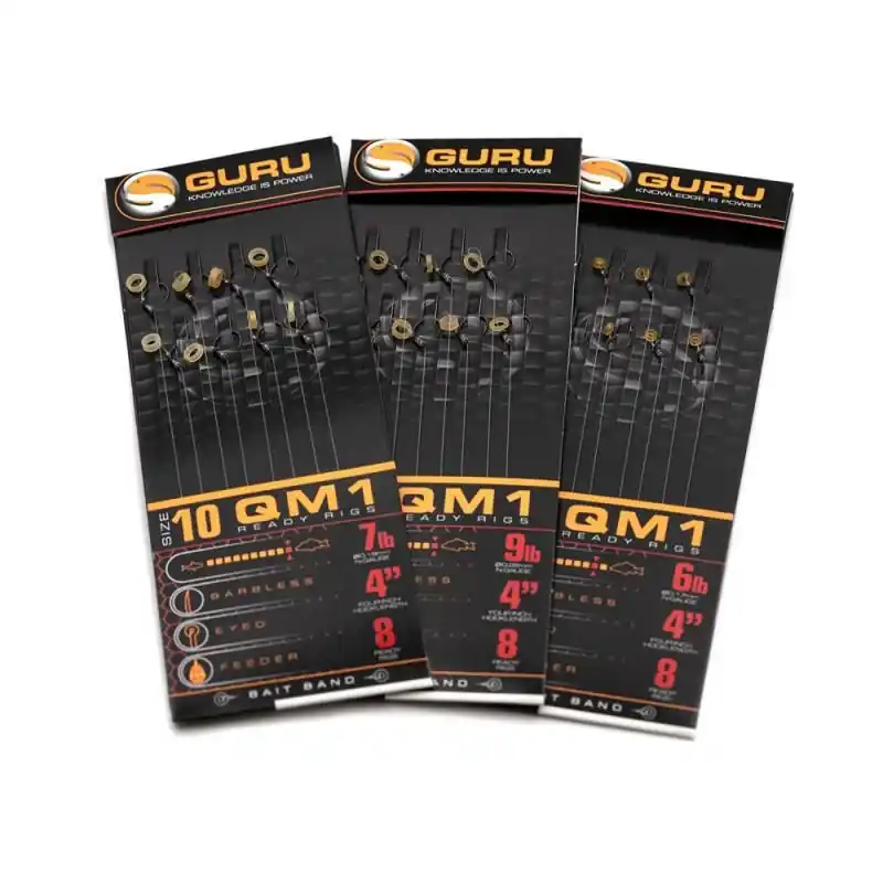 Guru Bait Bands QM1 Ready Rig 4inch Size 18/0.15mm Laatste Versie