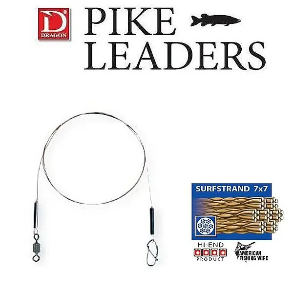 Dragon Surfstrand 7x7 Leaders 9kg 25cm Nieuw