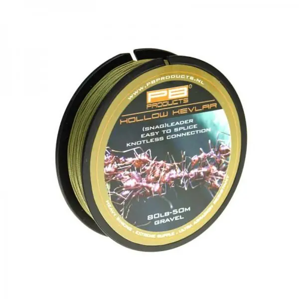 Bestseller PB Products Hollow Kevlar Snagleader 50m 80LB Weed