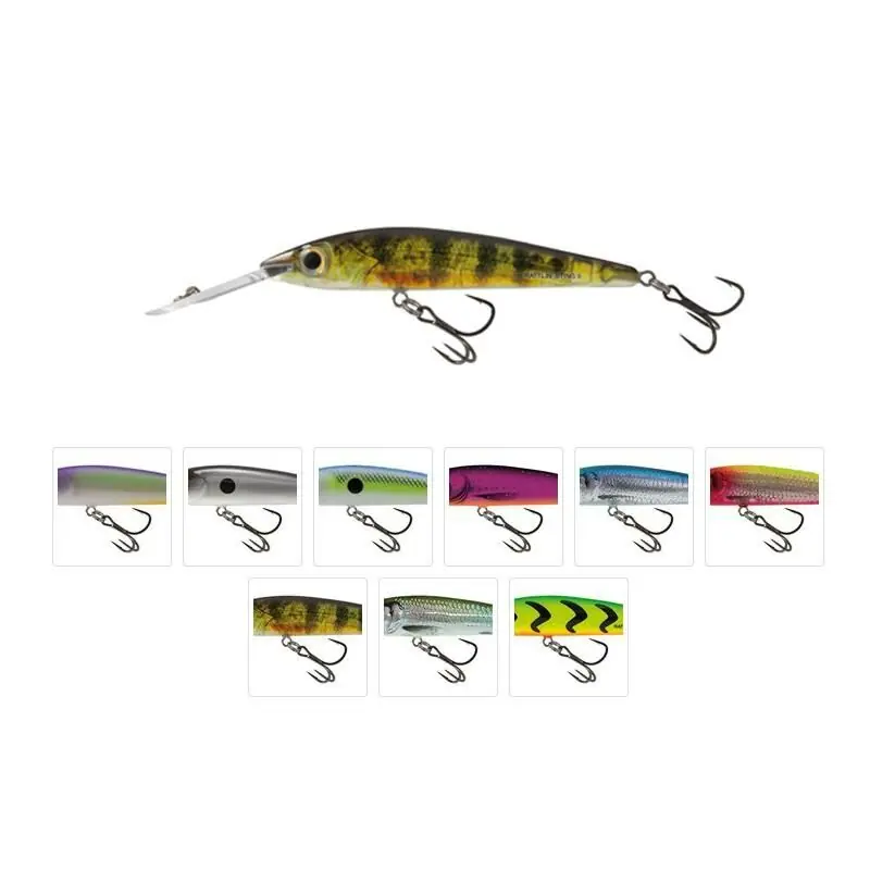 Lage Prijs Salmo Rattlin Sting Deep Runner 9 cm Holo Bleak