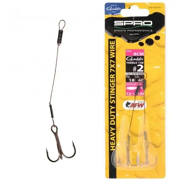 Favoriet Spro Heavy Duty Stinger 7x7 AFW Treble 13B #2 2 - 8cm