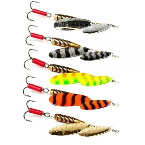 Beperkt Aanbod Rublex Veltic Spinner Tandem 4+6 18.5g Yellow/Green/Red
