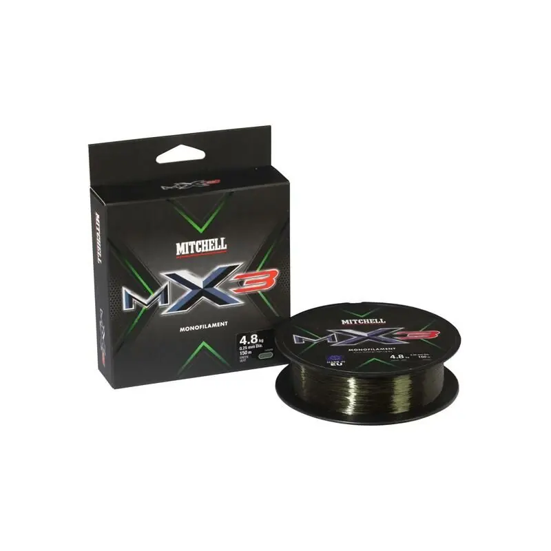 Mitchell MX3 Nylon 150m Dark Green 0.20mm Finale Uitverkoop