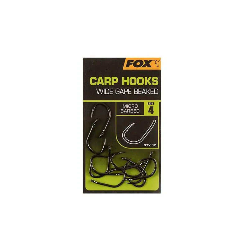 Exclusieve Aanbieding Fox Carp Hooks Wide Gape Beaked Size 6