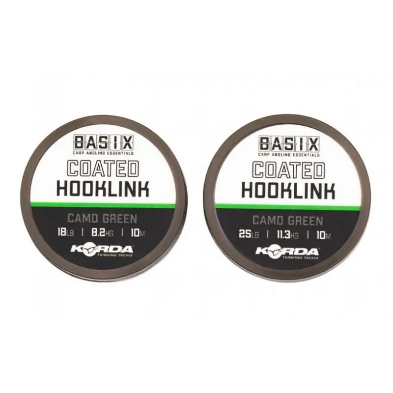 Exclusieve Aanbieding Korda Basix Coated Hooklink 10m 25lb/10m