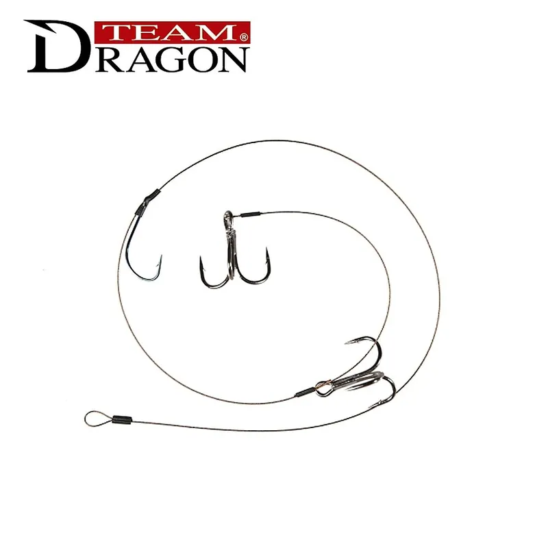 Snelle Levering Dragon Doodaas Leader met Schuifbare Neushaak 18kg 50cm HK2