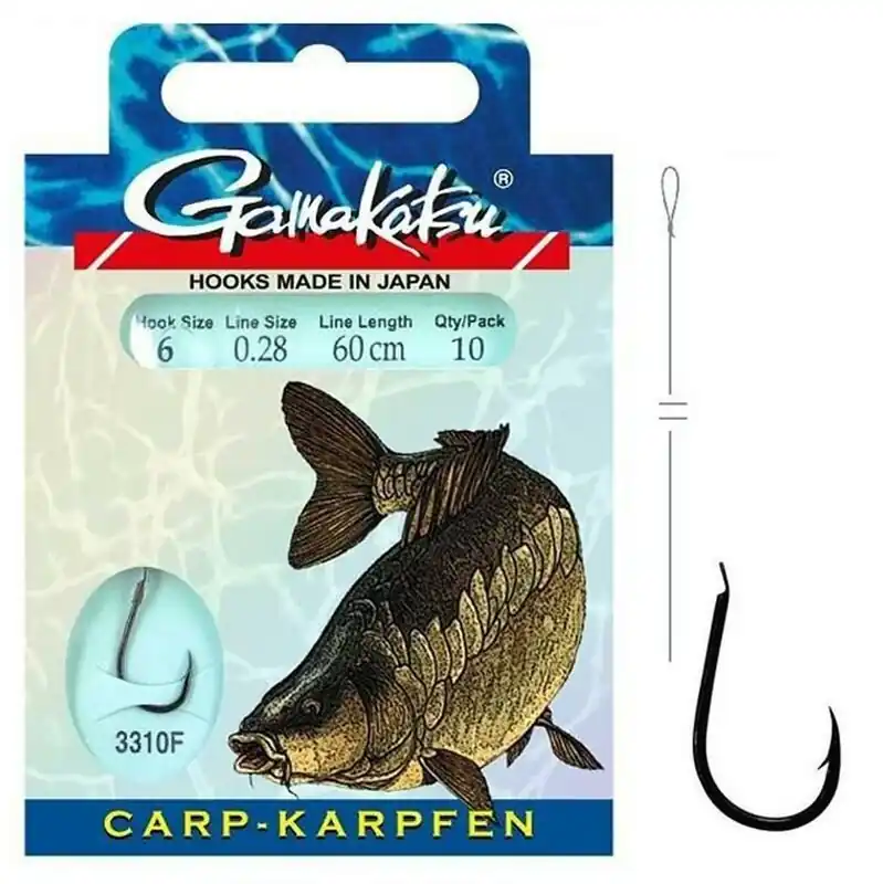 Gamakatsu 3310F Carp 60cm Size 4 - 0.28mm Actieprijs