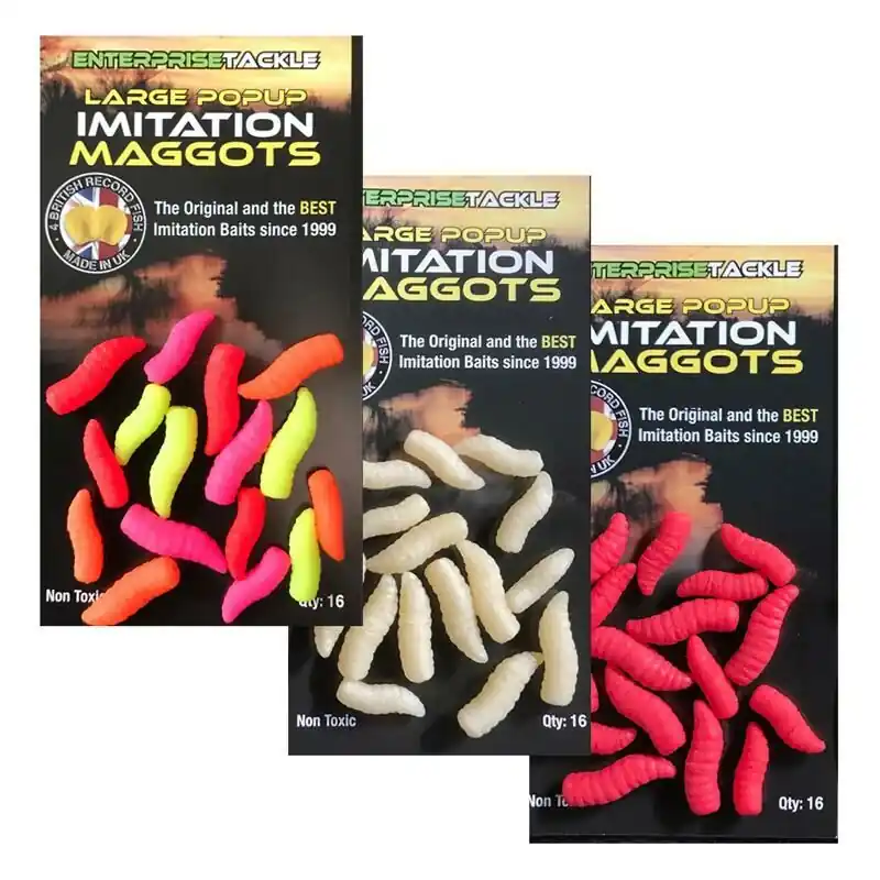 Enterprise Tackle Large Pop-up Imitation Maggots Fluoro Rechtstreeks Van De Fabrikant