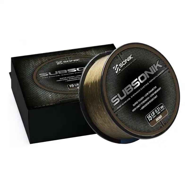 Superprijs Sonik Subsonik Monofilament Brown 1200M 22LB/0.41mm