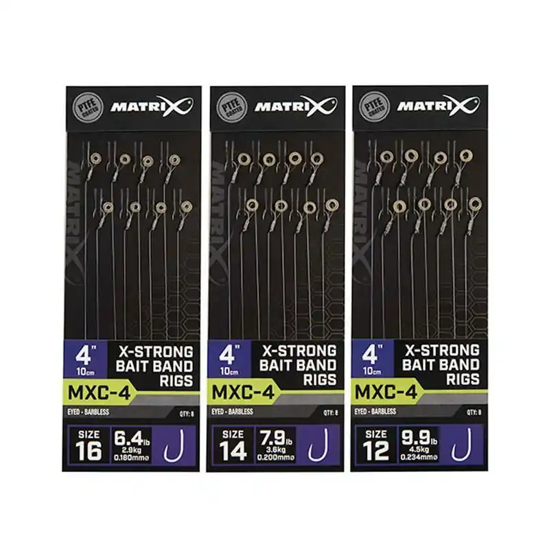 Rechtstreeks Van De Fabrikant Matrix MXC-4 X-Strong Bait Band Rigs 10cm size 16 / 0.180mm