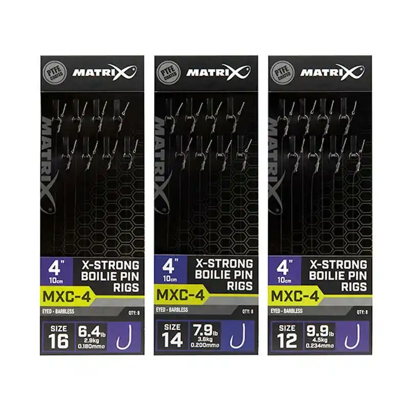Must-Have Matrix MXC-4 X-Strong Boilie Pin Rigs 10cm Size16 / 0.18mm