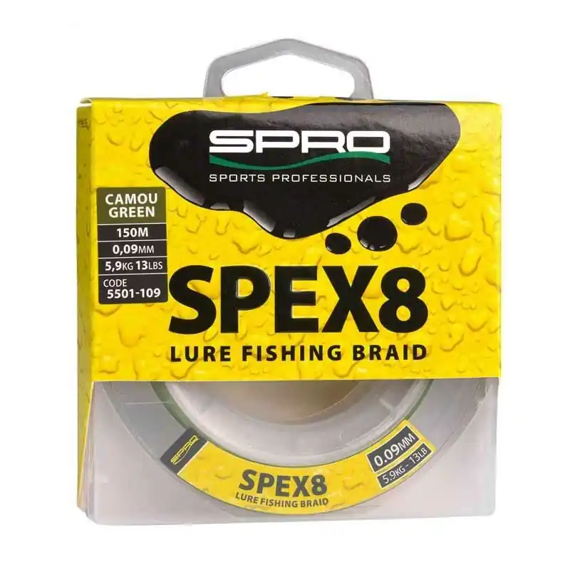 Beperkt Aanbod Spro Spex8 Braid Camo Green 150m 0.09mm - 5.9kg