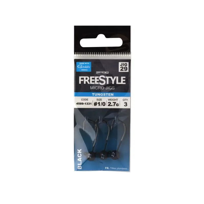Freestyle Tungsten Micro Jigs Black 2.7g - 1 Hete Deal