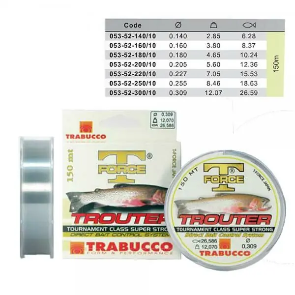 Direct Beschikbaar Trabucco Trouter Nylon 0.20mm
