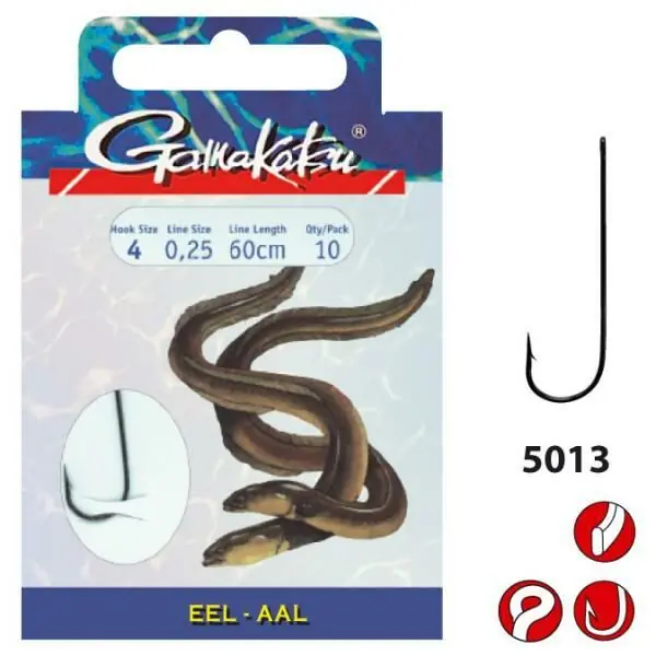 Exclusieve Aanbieding Gamakatsu LS-5013F Paling Onderlijn 60cm Size 4/0.25mm