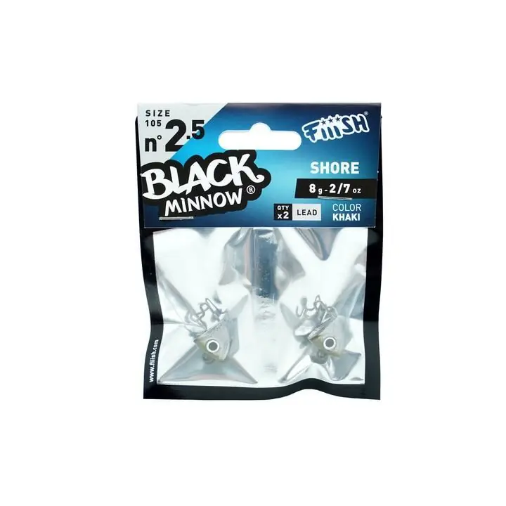 Aanbieding Fiiish Black Minnow 105 Jig Heads Offshore 16g Khaki