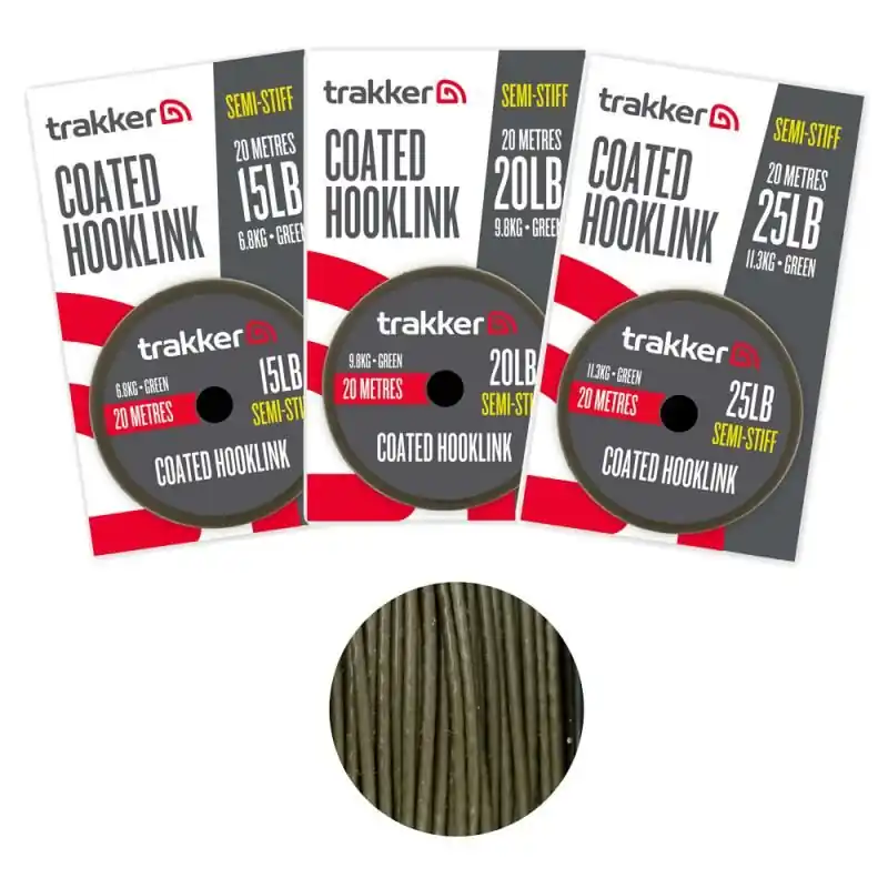 Trakker Semi Stiff Coated Hooklink 45lb - 20.4kg Populair