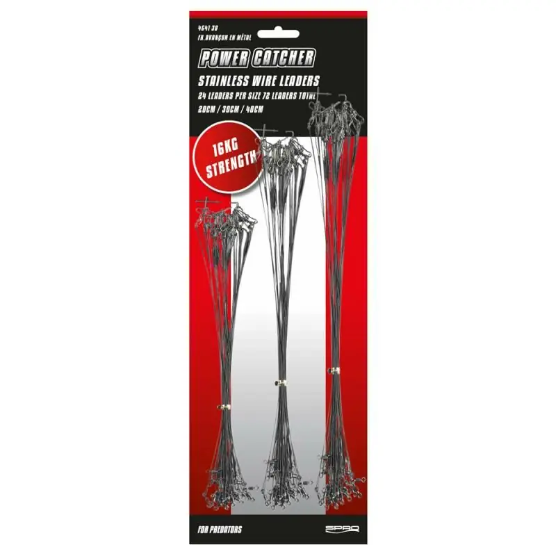 Spro Powercatcher Wire Leaders Assortiment 16kg - 15/20/30cm Speciale Aanbieding