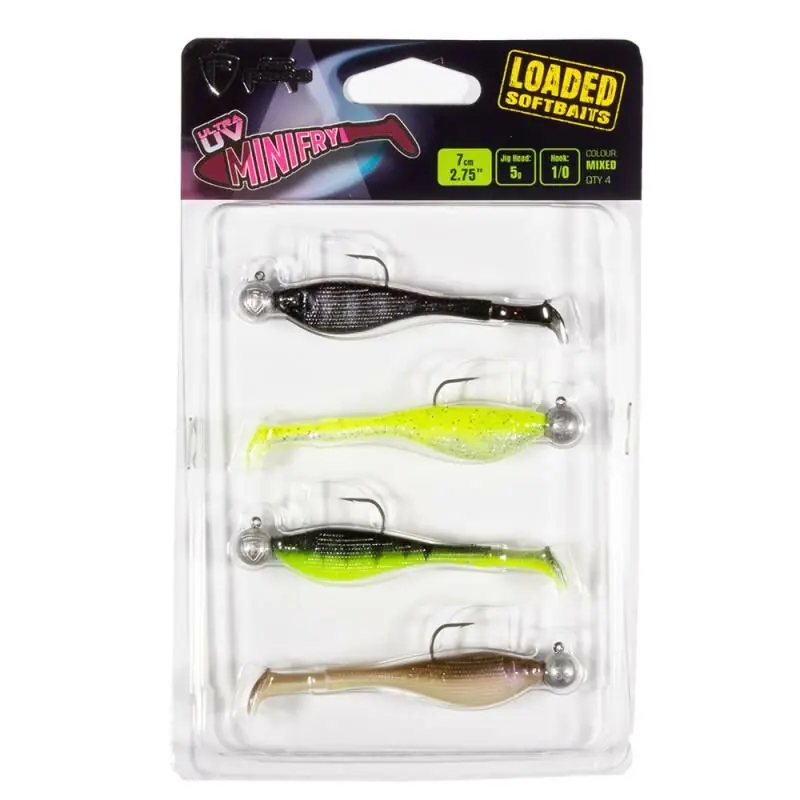 Fox Rage Mini Fry Loaded UV Mixed Colour Pack 7cm Direct Verzonden