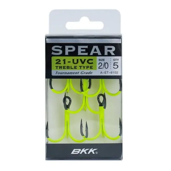 Hoge Kwaliteit BKK Spear-21 UVC Treble Hooks Size 3/0
