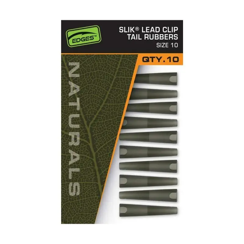 Uitverkoop Fox Edges Naturals Size 10 Slik Lead Clip Tail Rubber