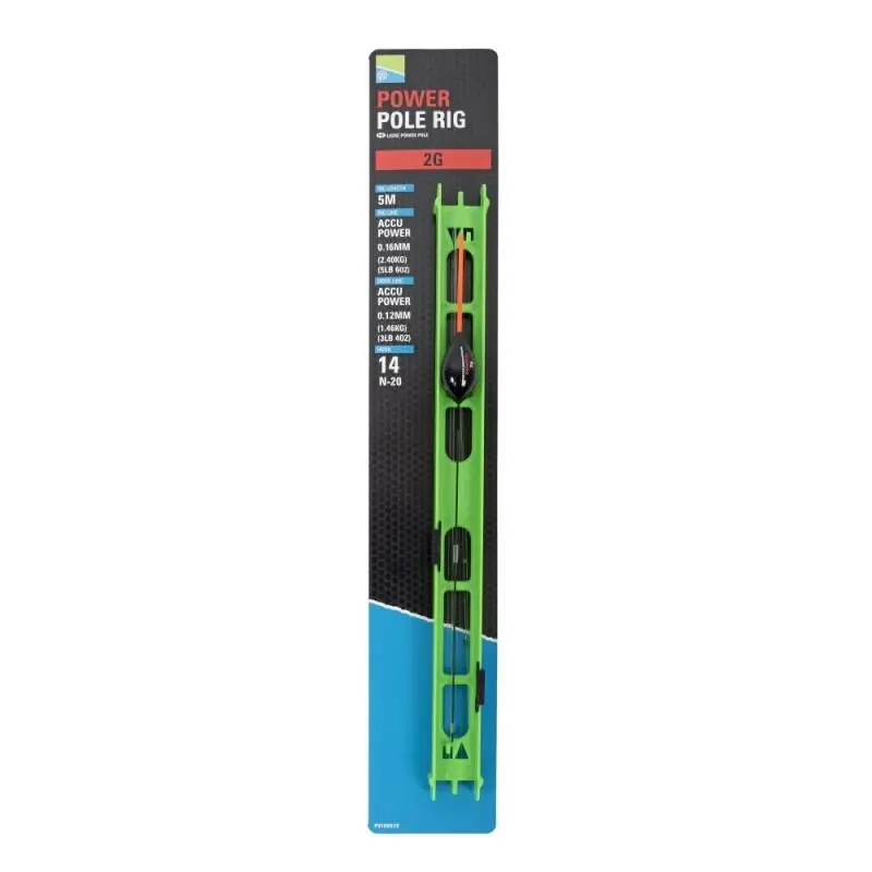 Preston Power Pole Rigs 2.50g - Size 14 - 0.12mm Premium