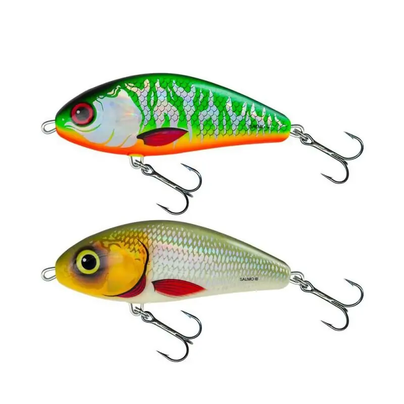 Gereduceerde Prijs Salmo Fatso Sinking 12cm Holo Tiger
