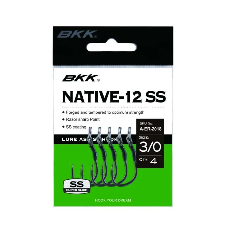 BKK Native-12 SS Assist Hooks Size 6 Meest Verkocht