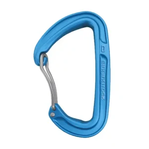 Populair Karabijnhaak Singing Rock COLT DRAAD gebogen blauw