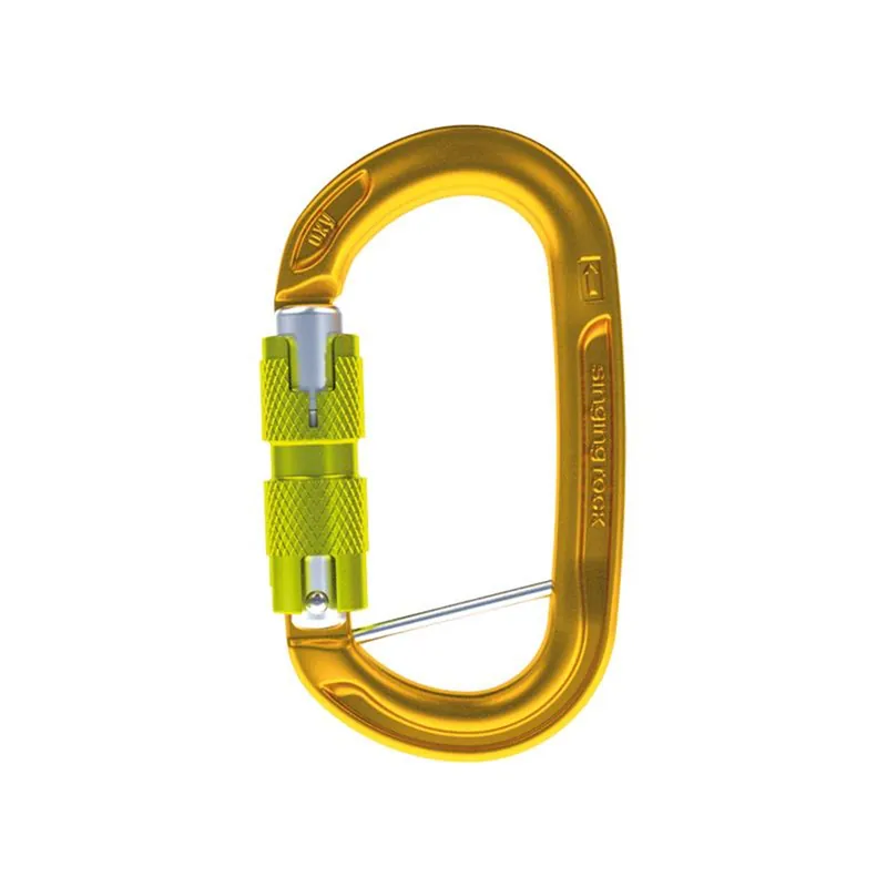 Karabijnhaak Singing Rock OXY BC twist goud Speciale Aanbieding