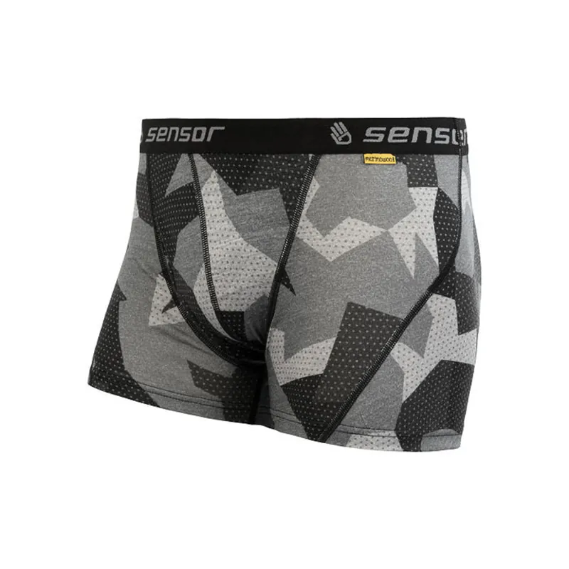 Boxershorts SENSOR Merino Indruk maken zwart / camo S Premium