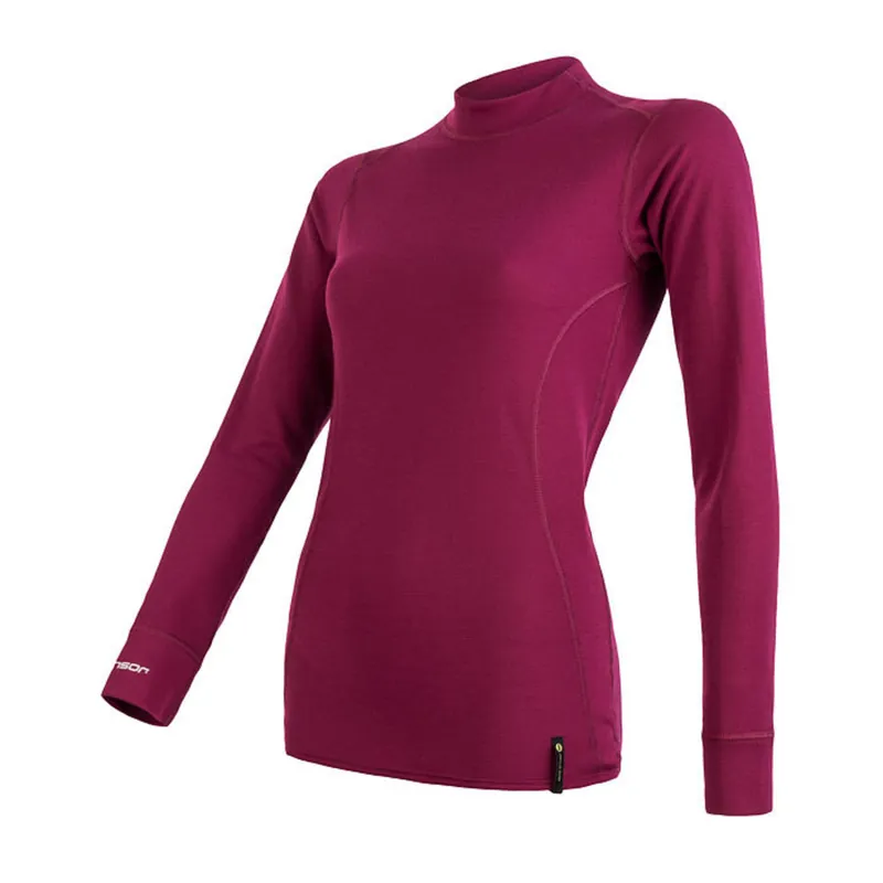 Dames t-shirt SENSOR Dubbele Gezicht dl.ruk. purper S Betaalbaar