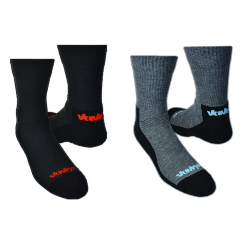 Hoge Kwaliteit Sokken Vavrys tocht Coolmax 2-pack zwart grijs 34-36 EU