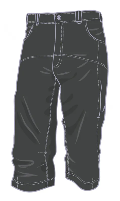 Actieprijs Mannen 3/4 broek Warmpeace Kei donker grijs S