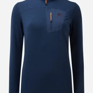 Laatste Versie Dames mikina Mountain Equipment Lumiko Dames Rits T middeleeuws blauw XS