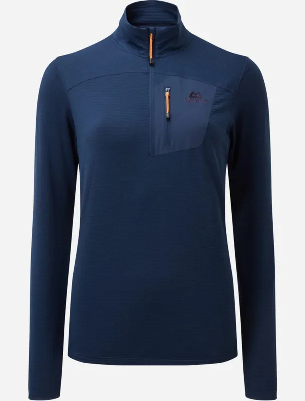 Laatste Versie Dames mikina Mountain Equipment Lumiko Dames Rits T middeleeuws blauw XS