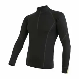 Betrouwbaar Mannen t-shirt SENSOR Merino Actief dl.rukáv stellage rits zwart S