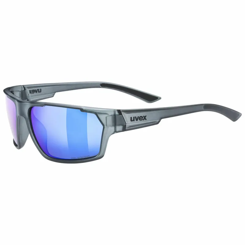 Uvex Sportstyle 233 P Smoke Mat bril / Polavision Mirror Blue (CAT. 3) Finale Uitverkoop