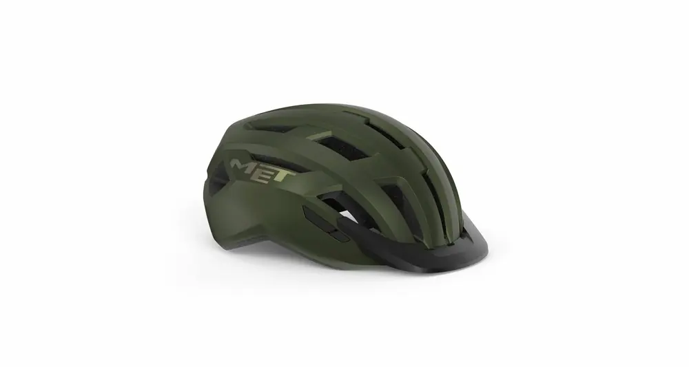 Wielersport helm MET Alle wegen olijf- iriserend 52-56 Express Levering