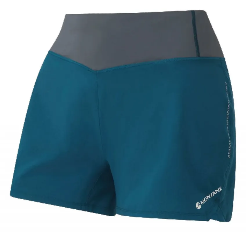 Koop Online Dames rennen korte broek Montane Dames Katla 4" Korte broek Narwal blauw XS