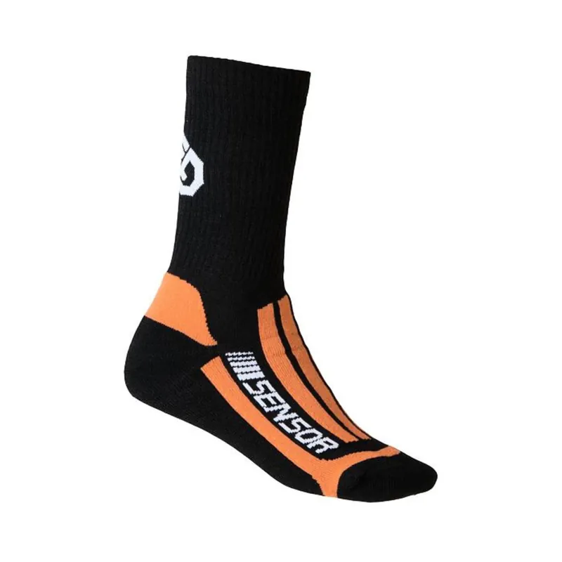Sokken SENSOR Trekking Merino zwart / oranje S (3-5 UK) Gereduceerde Prijs