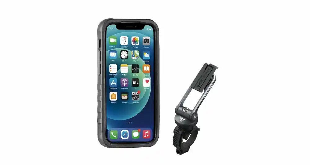 Nu Kopen telefoon geval TOPEAK RideCase voor iPhone 12 Mini zwart grijs