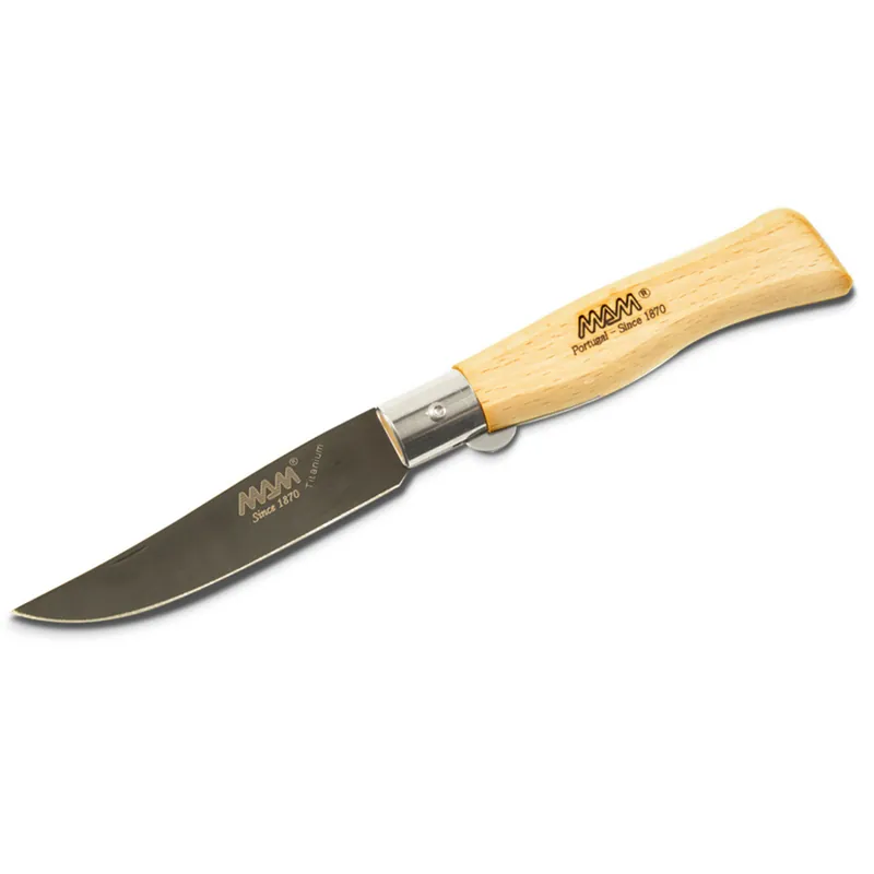 Snelle Levering Zakmes met veiligheidsslot MAM Douro 2109 Zwart titanium 9 cm beuken