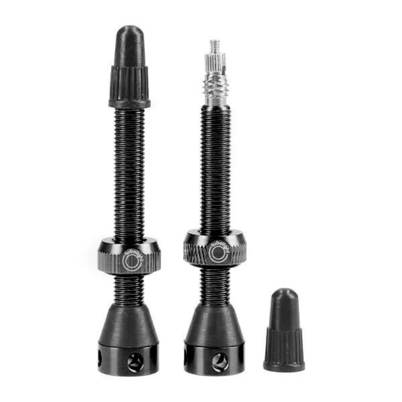 Must-Have Tubeless ventielen Tubolight Ventielen paar Messing Zwart