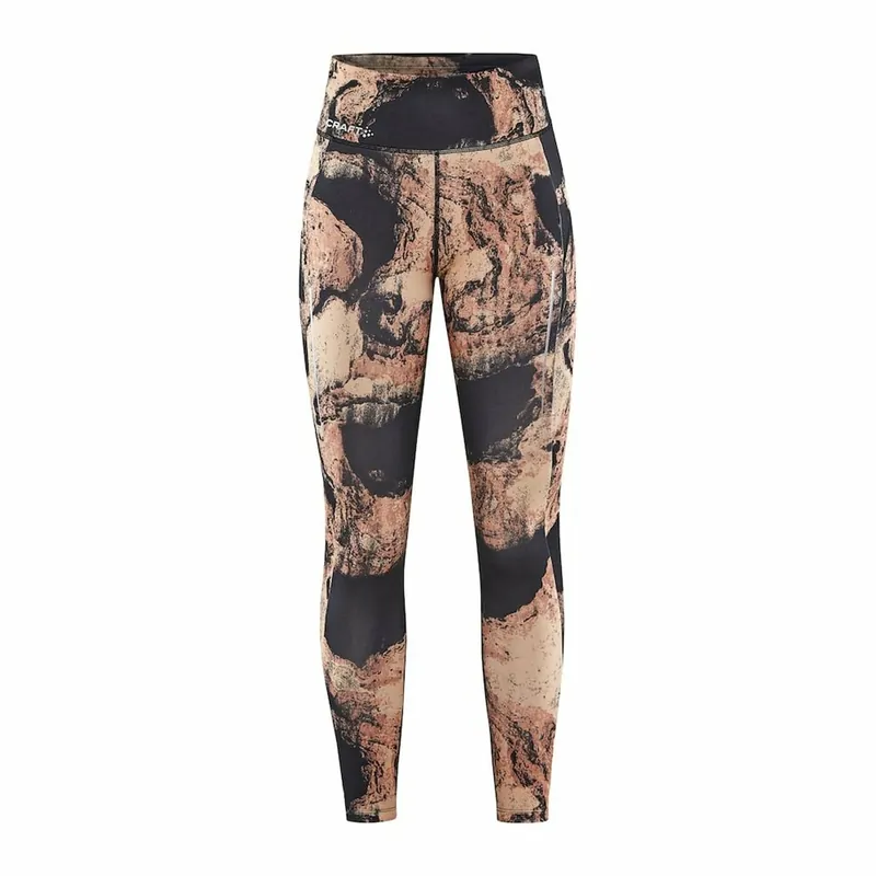 CRAFT ADV Essence Run Elastische hardloopbroek voor dames oranje en zwart XS Veilige Betaling