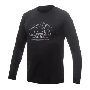 Uitverkoop Functioneel herenoverhemd met lange mouwen Sensor Merino Active PT Van Life Zwart S