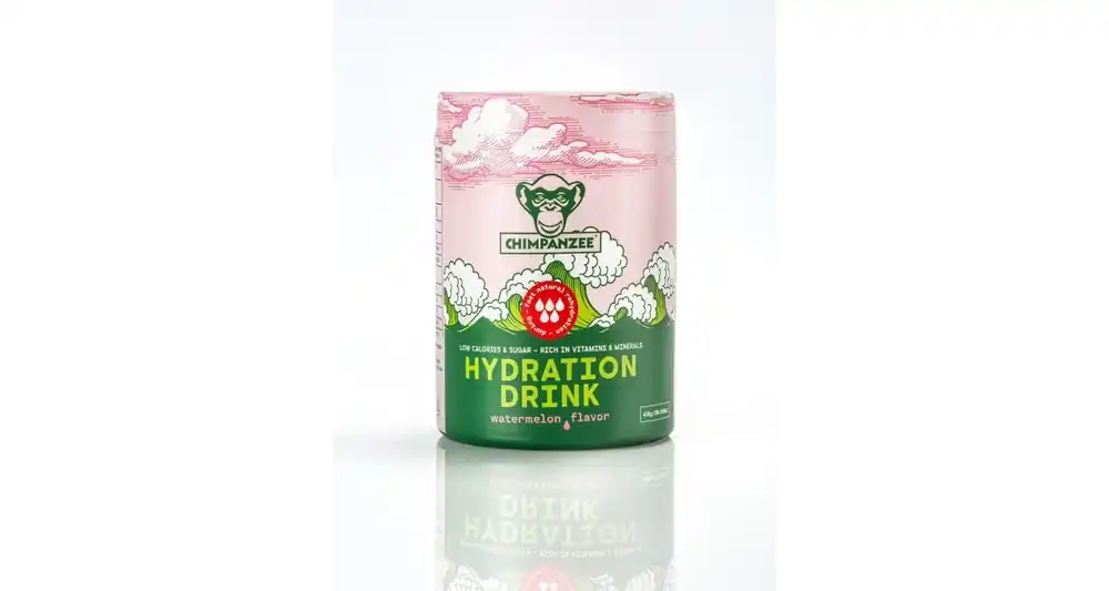 Merkproduct Ionische drank Chimpanzee Hydraterende drank Watermeloen 450g