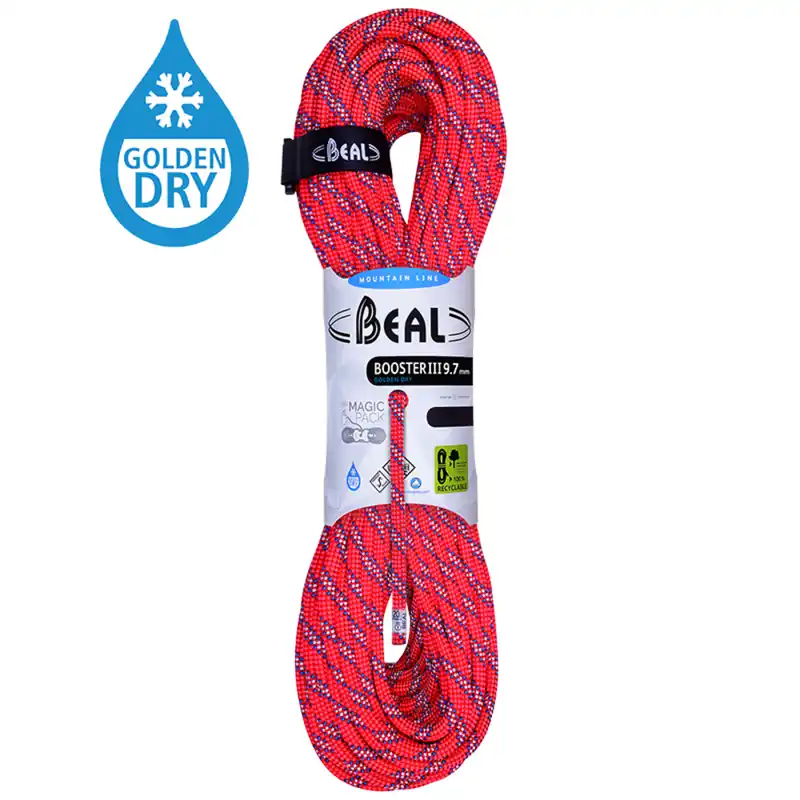 Touw Beal Booster III 9,7 mm goudkleurig droog Oranje 50 m 70 meter Premium
