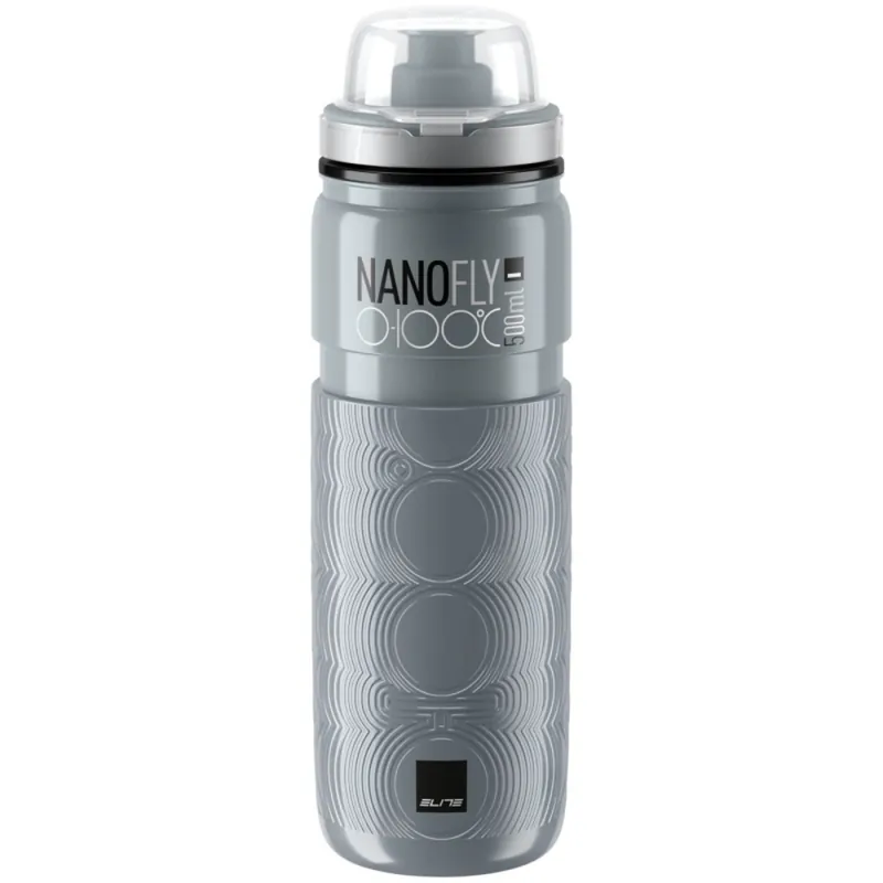 Elite Nanofly fiets thermo drinkfles 0-100°C 22‘ grijs 500ml Snelle Levering