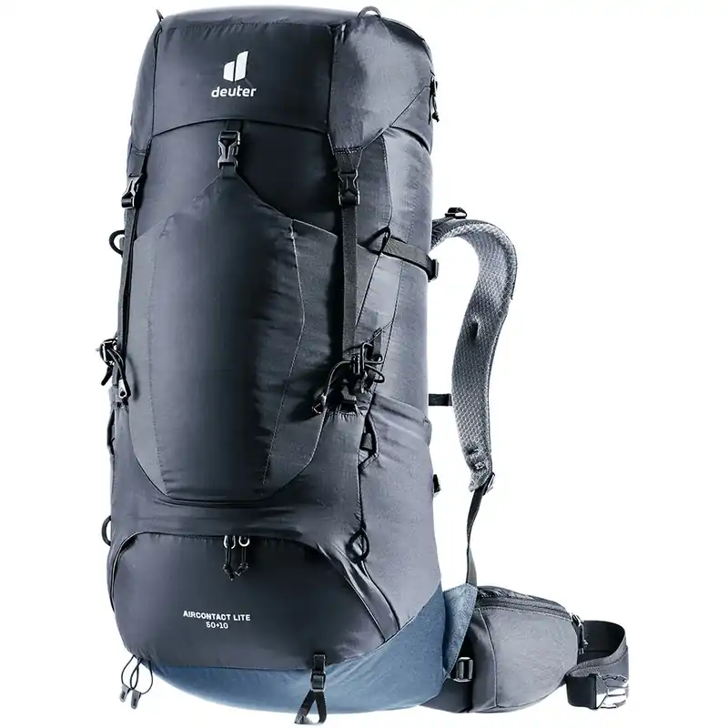 Toeristenrugzak Deuter Aircontact Lite 50+10L Zwart/marineblauw Uitverkoop